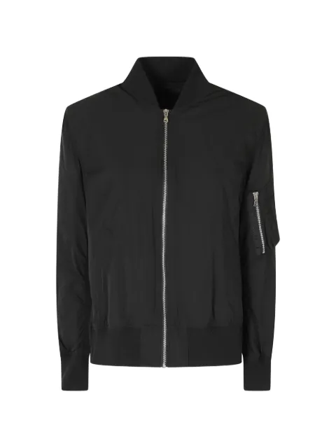 Semicouture Ada zip-up pleated bomber jacket Black Y6WW03