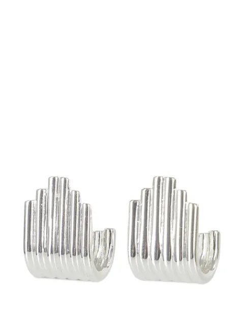 Federica Tosi Lobo Lea ribbed earrings Silver FT24EA08098