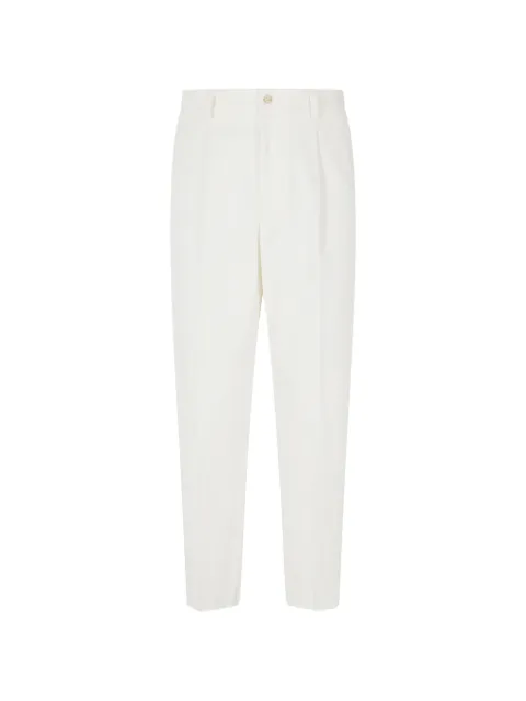 Eleventy pleated-detail tailored trousers Neutrals N75PANN01TES0N095099