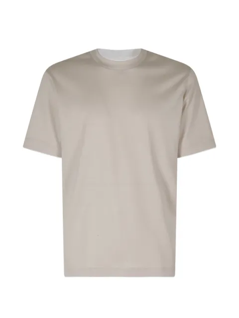 Eleventy layered-effect short-sleeve T-shirt Neutrals N75TSHM04TES0N261