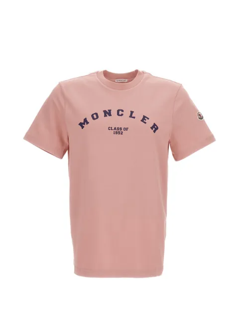 Moncler logo-print T-shirt Pink 8C0000489AUG51A