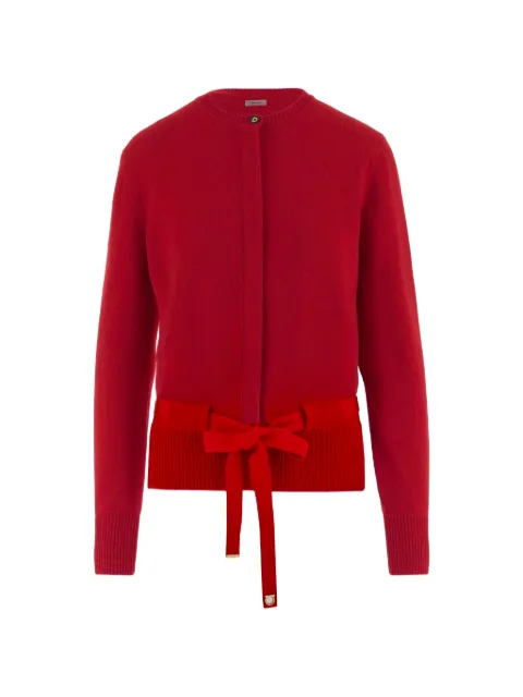 Ferragamo belted cashmere cardigan Red 13I537