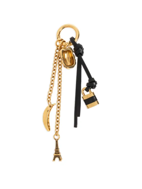 Chloé charm-detail leather keychain Gold CH25UK161P67