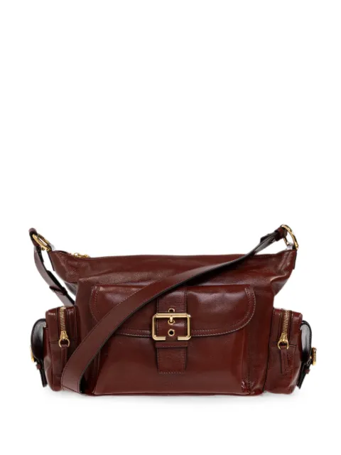 Chloé buckle-detail multi-pocket shoulder bag Brown CHC24AS533N83