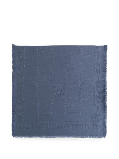 Ferragamo Gancini logo-jacquard scarf Blue 795376