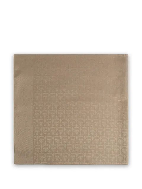 Ferragamo Gancini-monogram scarf Neutrals 795594
