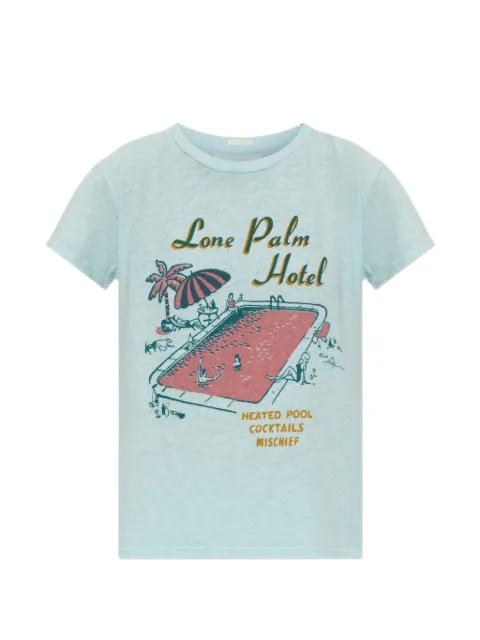 MOTHER Lone Palm Hotel graphic-print T-shirt Blue 8621483