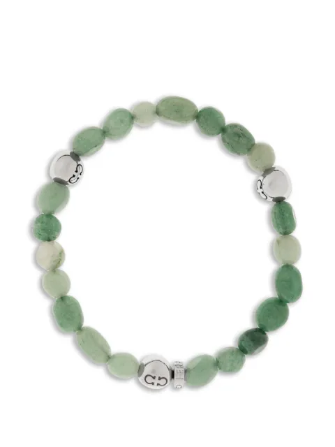 Ferragamo Gancini beaded bracelet Green 770392