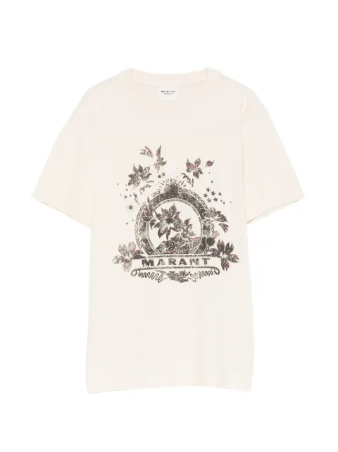 MARANT ÉTOILE Zewel graphic-print T-shirt Neutrals TS0001FAD3N01E