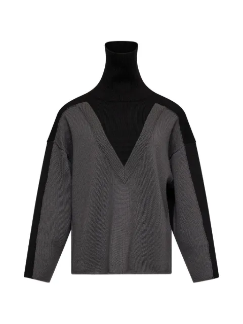 MM6 Maison Margiela colour-block wool sweater Black S52HA0306M13280