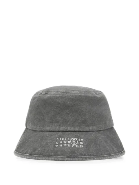 MM6 Maison Margiela washed cotton bucket hat Grey S52TC0069M13318