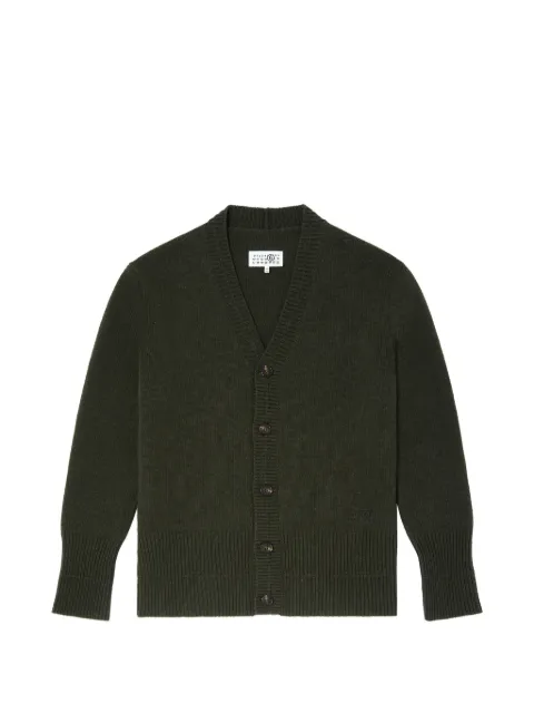 MM6 Maison Margiela wool V-neck cardigan Green SH0HP0014M13287