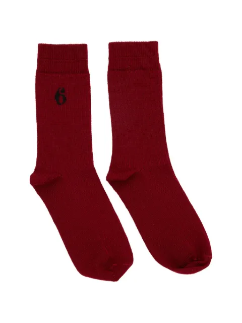 MM6 Maison Margiela wool blend socks Red S52TL0039M13291