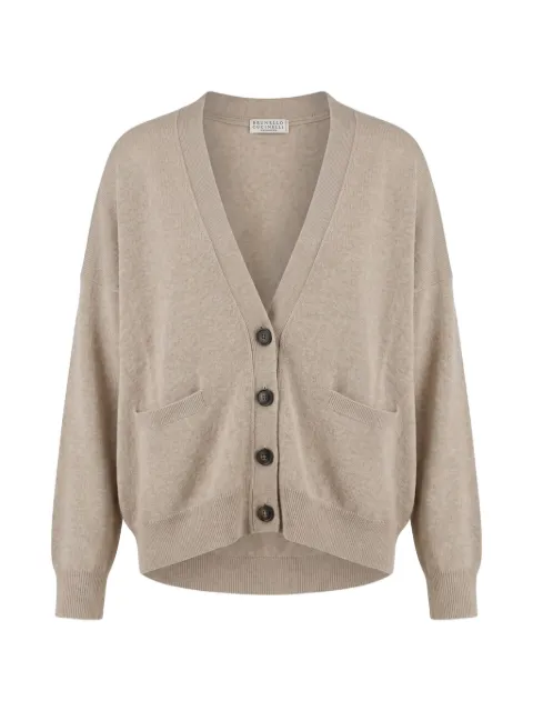 Brunello Cucinelli button-up cashmere cardigan Neutrals M12244406C9991