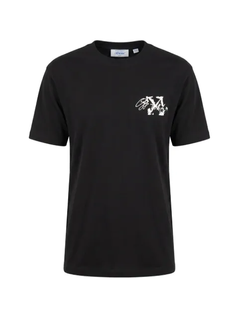 Off-White Stroke 2 Arrow Skate logo-embroidered T-shirt Black 44MAA120F26J00J