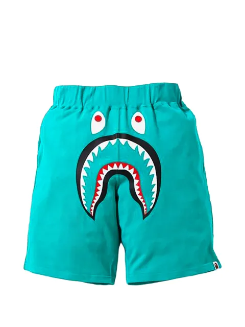 A BATHING APE® Shark wide-leg shorts Blue XKECQU1A