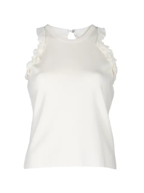 Cinq A Sept Martha ruffle-trim top Neutrals ZK124812249Z