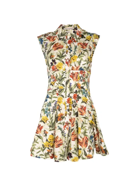 alice + olivia Kim floral-print mini dress Neutrals CC606PF35508