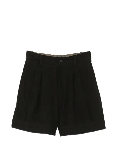 Ziggy Chen pleated-detail belt-loops shorts Green OM2620519