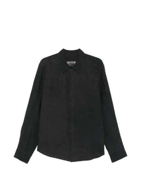 Ziggy Chen layered-detail long-sleeve shirt Blue OM2620710