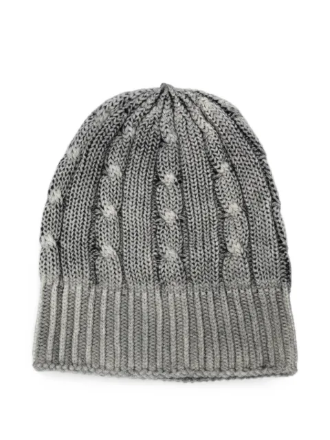 Avant Toi cable-knit beanie hat Grey 226WA1045CASVH