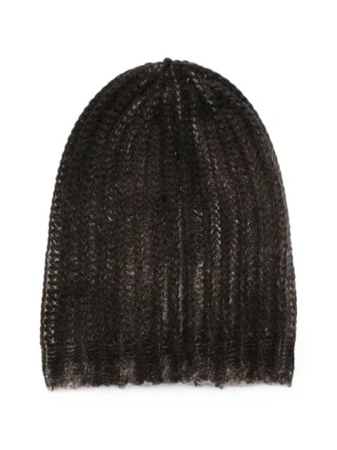 Avant Toi ribbed-knit beanie hat Brown 226WA1024CLNVDH