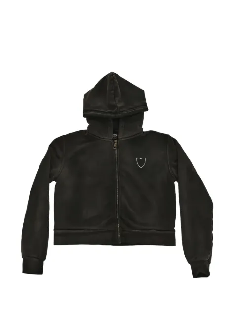 Htc Los Angeles logo-embroidered zip-up hoodie Black 24WHTMG011