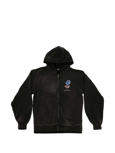 Htc Los Angeles American Rose zip-up hoodie Black 24WHTMG002