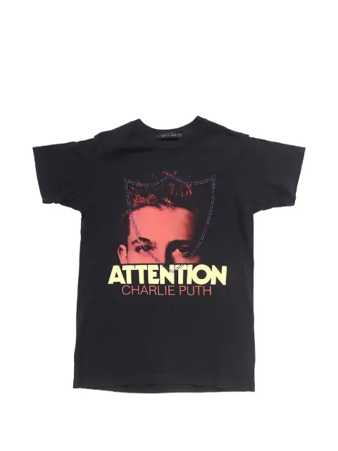 Htc Los Angeles Charlie Puth Lux crystal-embellished T-shirt Black 24WHTTS127