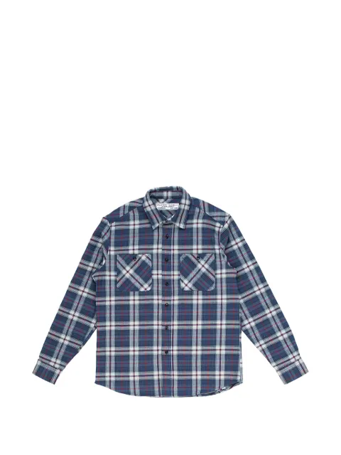 Htc Los Angeles check cotton-flannel shirt Blue 22WHTCM003