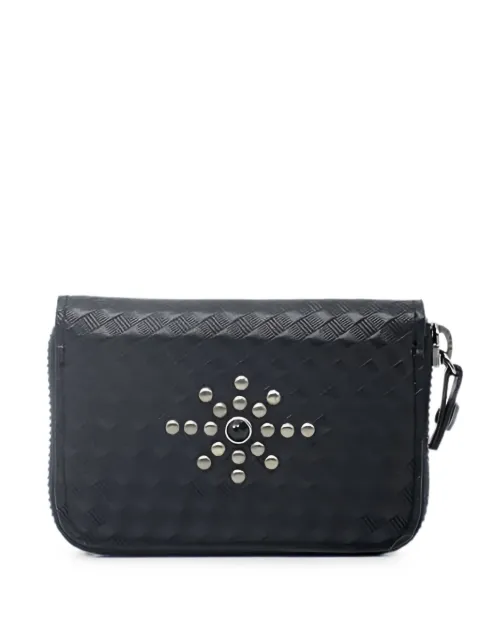 Htc Los Angeles small stud-embellished wallet Black 24WHTPF006