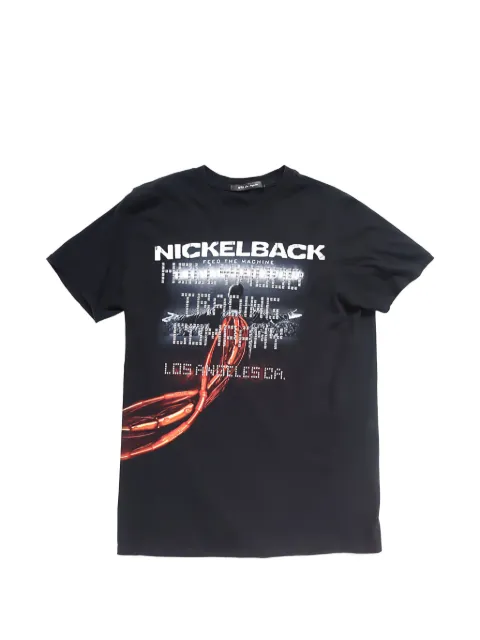 Htc Los Angeles Nickleback Lux studded graphic-print T-shirt Black 24WHTTS140