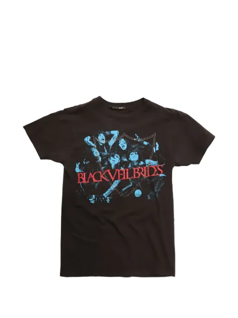Htc Los Angeles studded graphic-print T-shirt Black 24WHTTS168