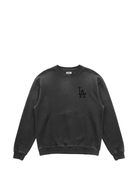 Htc Los Angeles logo-print distressed sweater Grey 26SNCMG001
