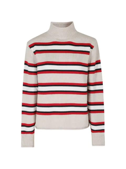 Semicouture striped high-neck sweater Neutrals Y6WA07099