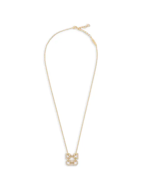Ferragamo crystal-embellished Gancini necklace Gold 785169