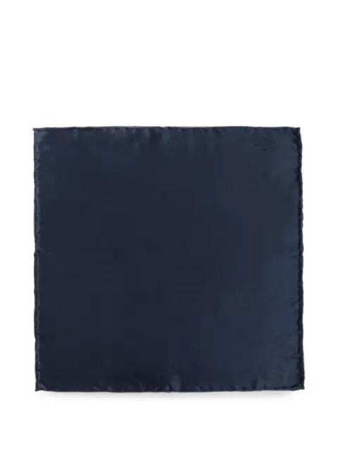 Ferragamo logo-debossed silk pocket square Blue 795180