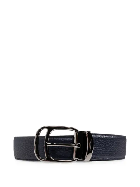 Ferragamo reversible grained calf leather belt Blue 796670