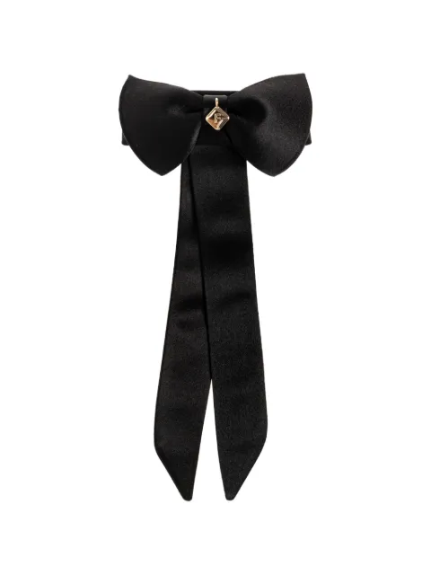 Ferragamo bow-detail logo-charm hair clip Black 796284
