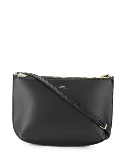 A.P.C. Sarah logo-print shoulder bag Black PXAWVF61404