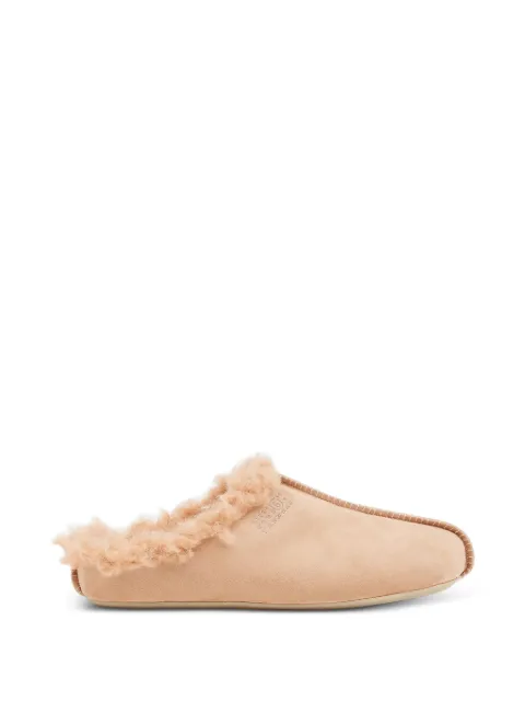 MM6 Maison Margiela faux-shearling Numeric-print slippers Neutrals S59WX0087P7808