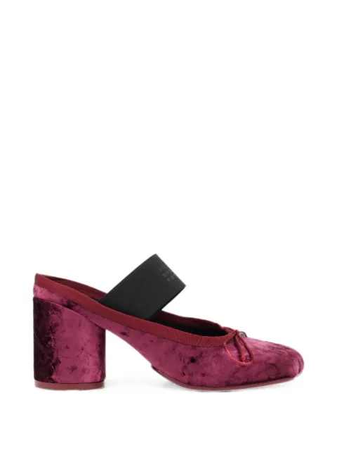 MM6 Maison Margiela velvet elasticated-strap pumps Purple S59WP0200