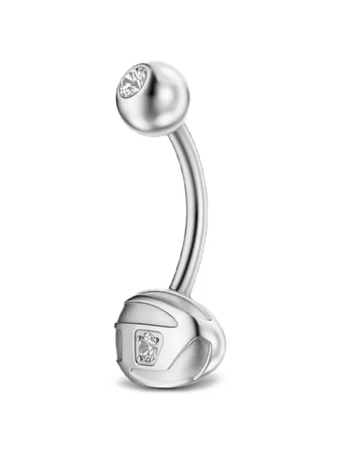 Diesel stainless steel navel body jewelry Silver DX169800DJW