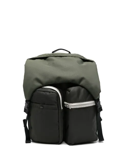 sacai Utility zip-pockets backpack Green 2601161S