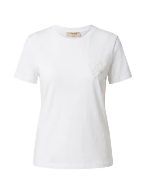TWINSET heart-appliqué T-shirt White 262TP2302