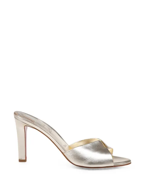 Christian Louboutin Fanny laminated leather mules Gold 3260208G306
