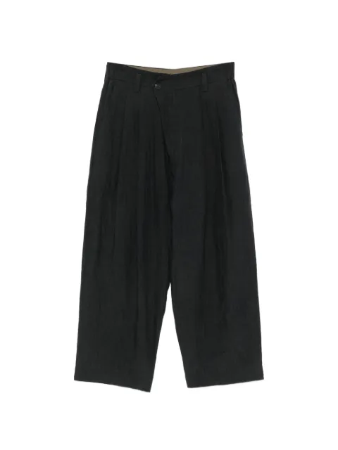 Ziggy Chen pleated-waistband pocket trousers Blue OM2620514