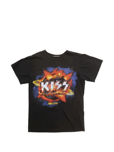 Htc Los Angeles studded graphic-print T-shirt Black 24WHTTS166