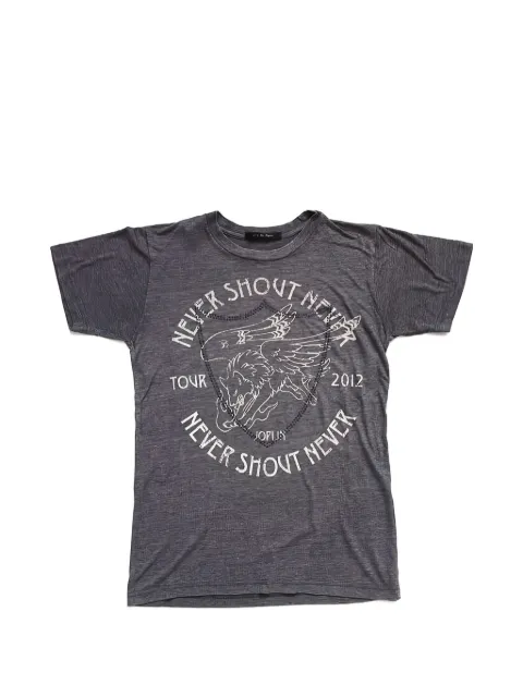 Htc Los Angeles studded graphic-print T-shirt Grey 24WHTTS123