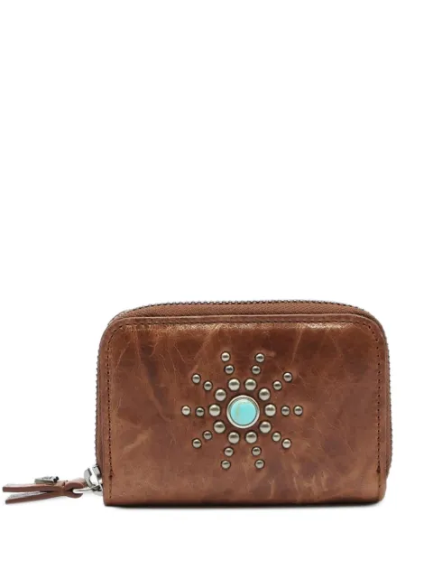 Htc Los Angeles stud-embellished zip-around wallet Brown 26SHTPF005